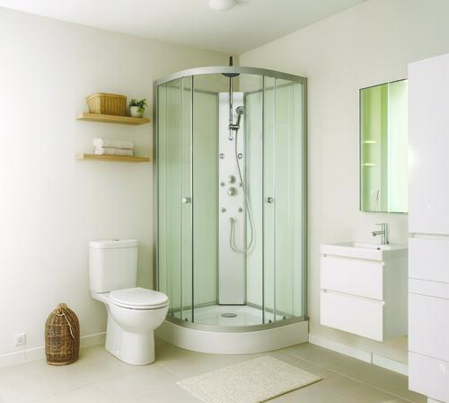 Cabine de douche hydromassante Amélia Blanche 80x80x224 cm